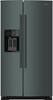 Front. KitchenAid - 36 in. Wide 21 cu. ft. Side-by-Side Counter-Depth Refrigerator with Exterior Ice and Water Dispenser - Juniper.