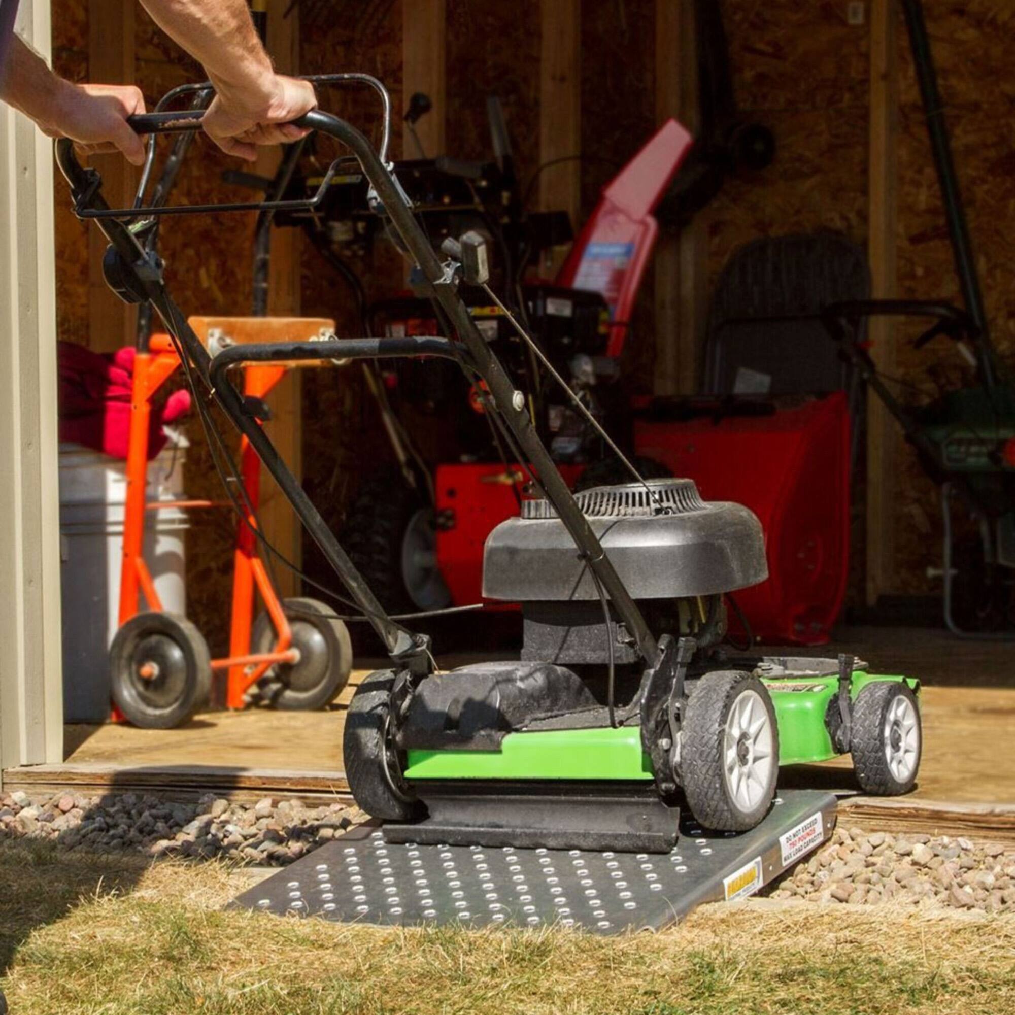 Alt View 2. Guardian - Guardian Heavy Duty Aluminum Shed Ramp, Portable Loading for Mowers, ATV, Silver - Silver.