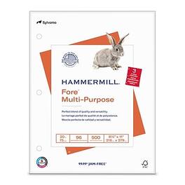 Hammermill - Fore 8.5" x 11", 3-Hole Punched Multipurpose Paper, 20 lbs., 96 Brightness, 500 Sheets/Ream - White