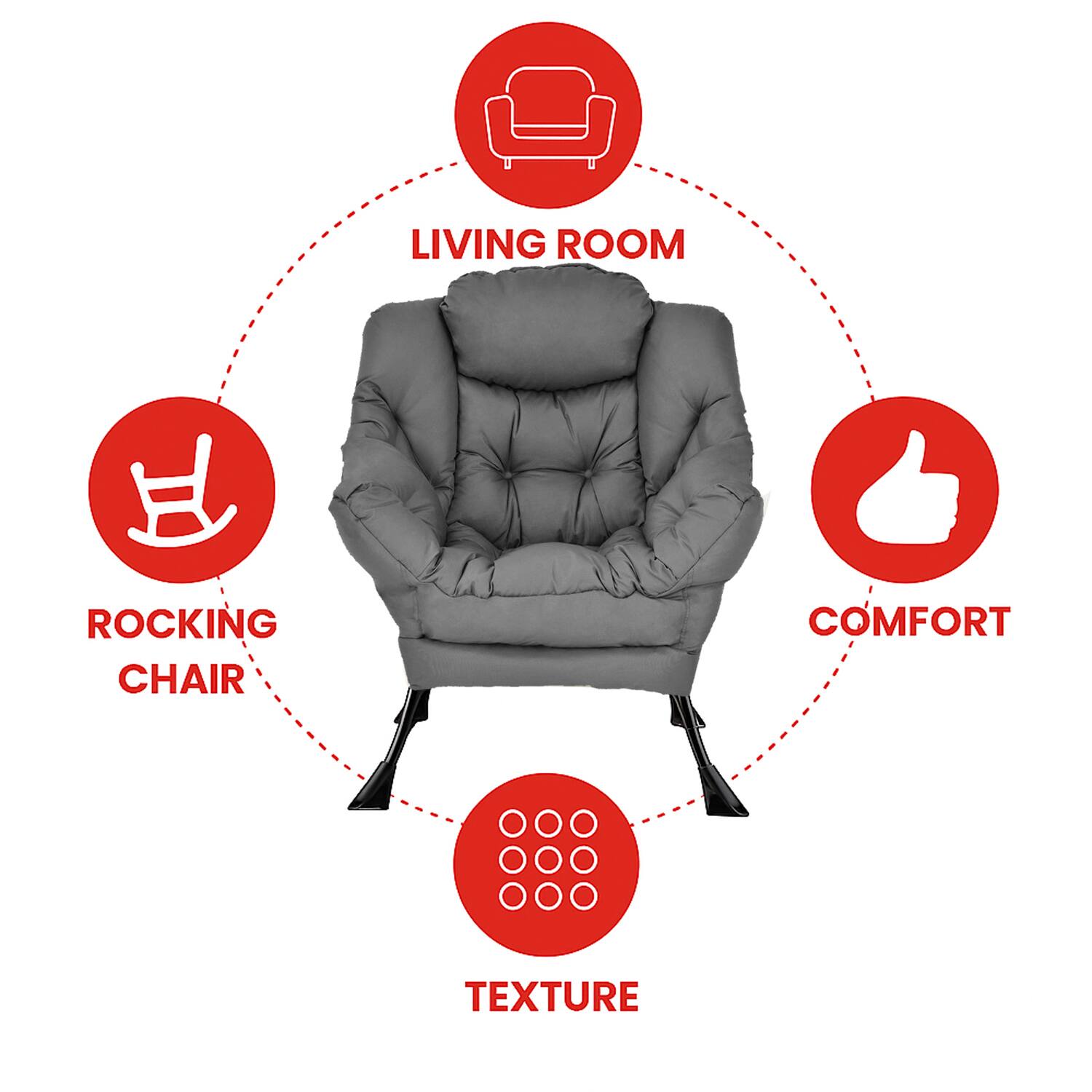 LIVING ROOM  
ROCKING CHAIR  
COMFORT  
TEXTURE
