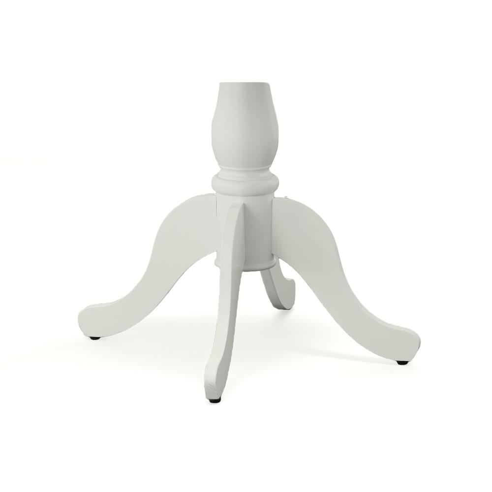 Alt View 3. Carolina Chair & Table - Fairview 36" Round Pedestal Dining Table - White - White.
