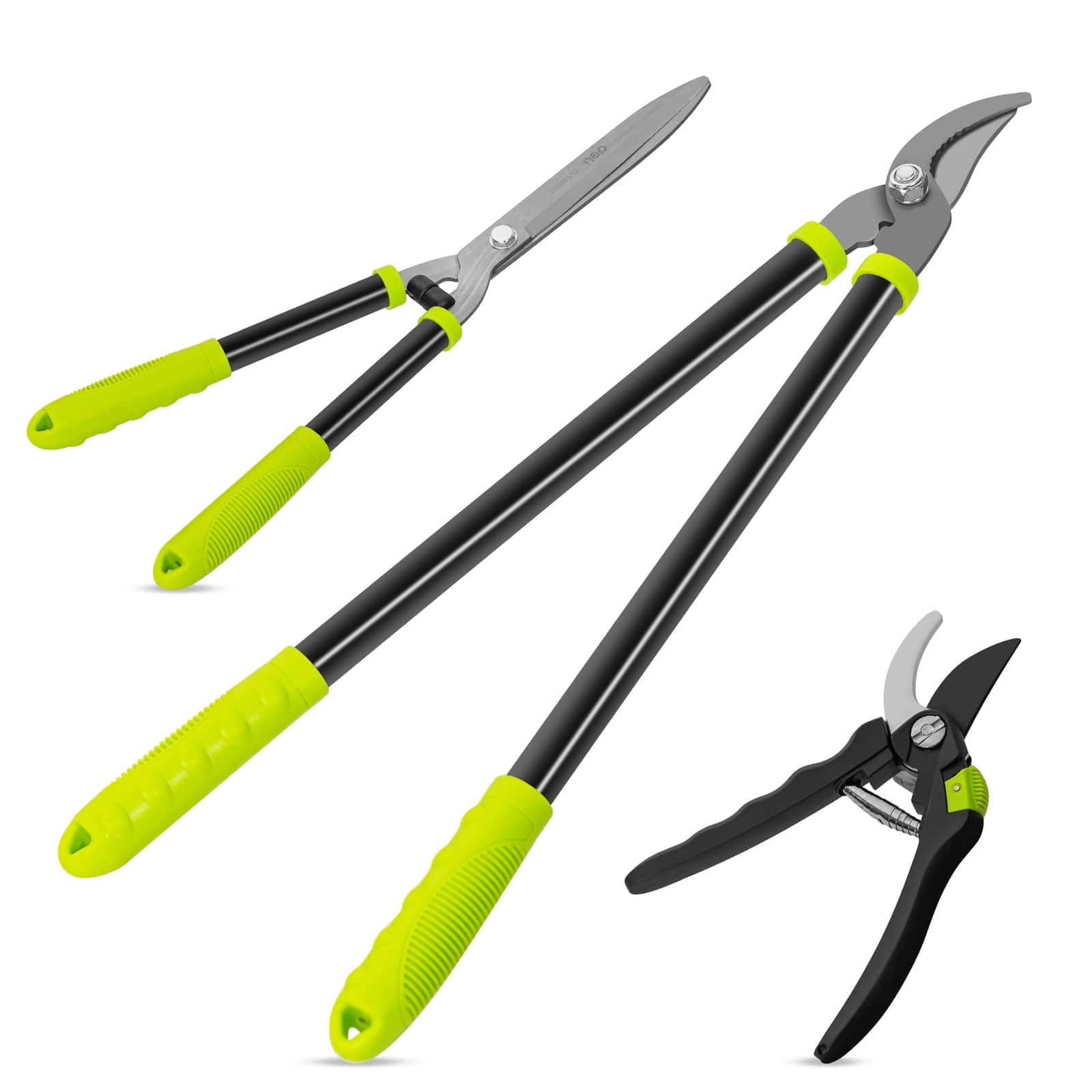 Steelite - 3 PCS Loppers Hedge Shears & Pruners Set Hedge Clippers Tree Trimmer