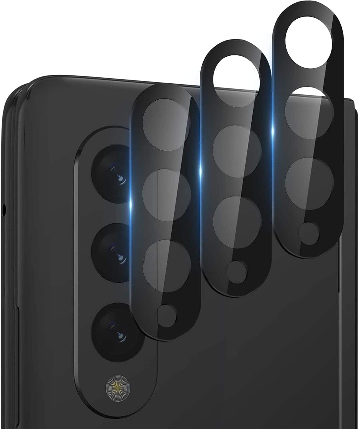 Entronix - Camera Lens Protector for Samsung Galaxy Z Fold 3 - 3-Pack - Clear
