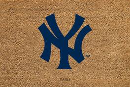 Evergreen Enterprises - New York Yankees 24" x 36" Outdoor Team Logo Coir Mat - Brown