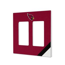 Keyscaper - Arizona Cardinals Diagonal Stripe Double Rocker Light Switch Plate - Multicolor