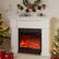 Front. Fehokinch - 55" White Electric Fireplace Mantel with Realistic 3D Flames, Remote Control & 1500W Heater - White.