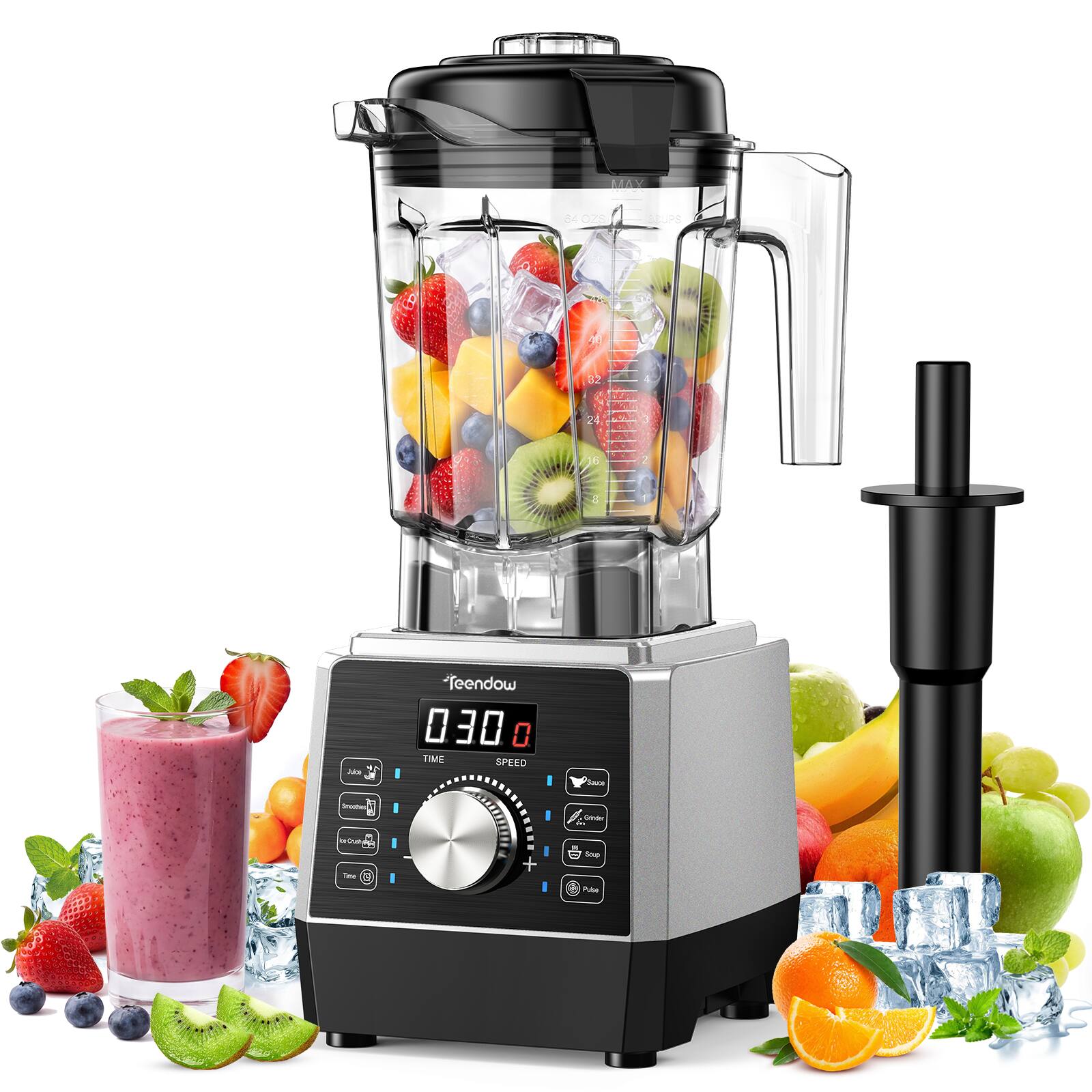 MAY  
64OZS  
SOUPS  

32  
24  
16  
2  
3  

"feendow 030 TIME SPEED Juice I J Fictors I =0588 I + Time 3 I  
I I  
Sauce Grider des Soup Puble