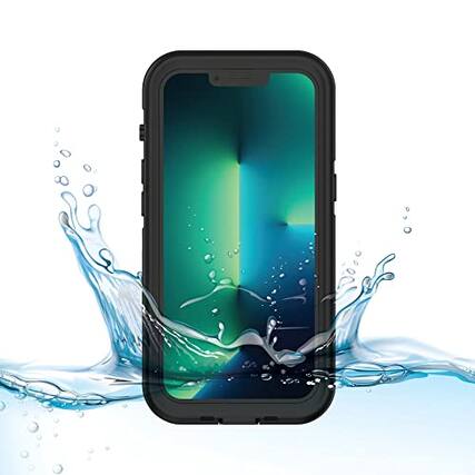 Front. Body Glove - Body Glove Tidal Waterproof Case - iPhone 13 Pro Max - Black/Clear.