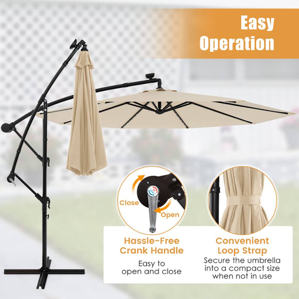 Easy Operation

- Hassle-Free Crank Handle: Easy to open and close
- Convenient Loop Strap: Secure the umbrella into a compact size when not in use