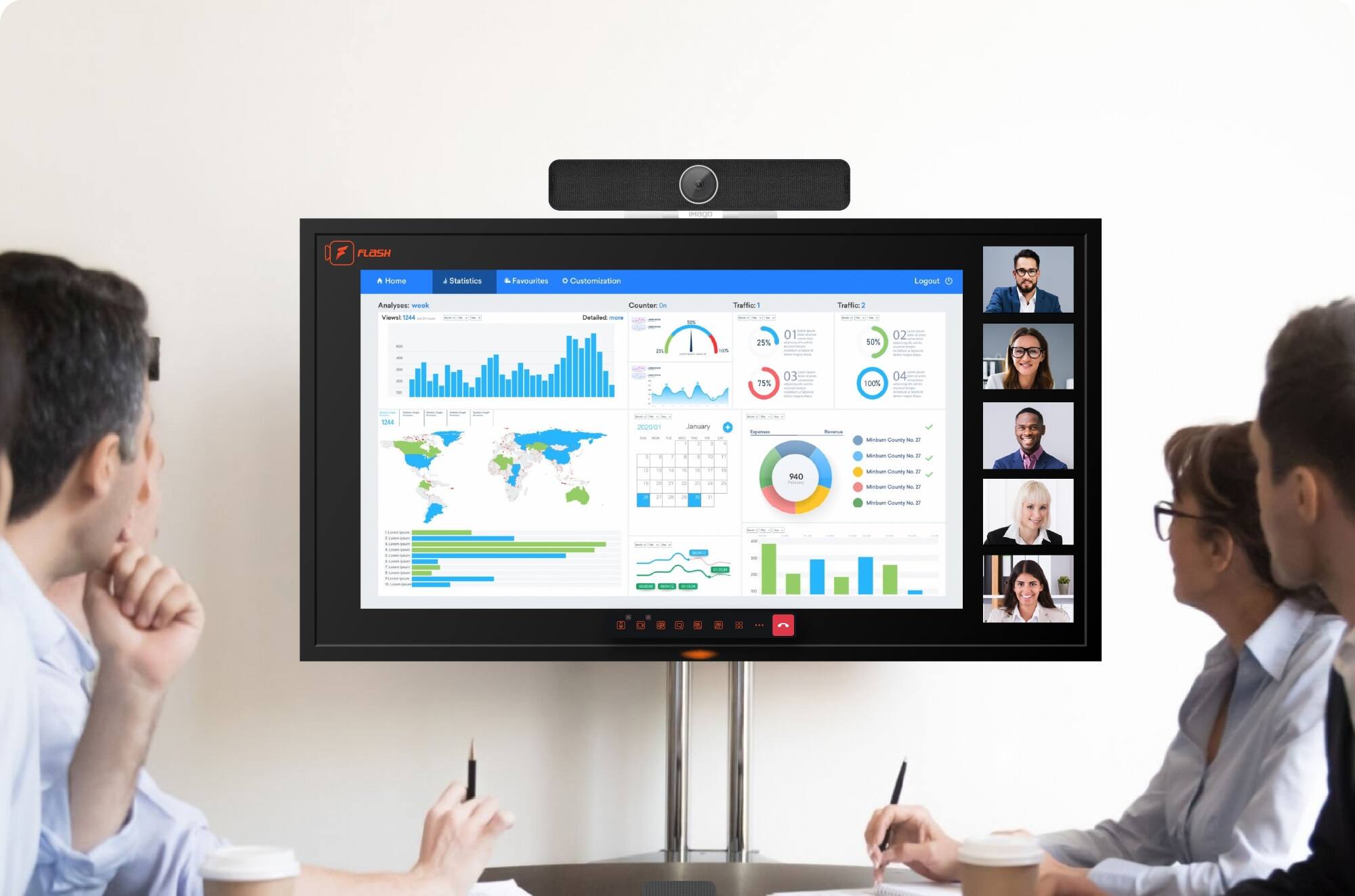 Sure, here is the corrected and grouped text from the image:

---

**Home**

- Statistics
- Favorites
- Customization
- Logout

**Counter on**

- 25%
- 75%
- 01
- 03
- 04

**Traffic 1**

- 25%
- 75%
- 01
- 03
- 04

**Traffic 2**

- 50%
- 100%
- 01
- 02
- 04

**Detailed mode**

- 2024
- January
- February
- March
- April
- May
- June
- July
- August
- September
- October
- November
- December

**Viewed: 1,244**

**Analyses week**

**Counter: 940**

**Mediamonkey Group**

- 2024
- January
- February
- March
- April
- May
- June
- July
- August
- September
- October
- November
- December

**Mediamonkey Group**

- 2024
-