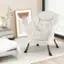 Alt View 11. Costway - Stylish Large Lazy Chair with Cozy Head Pillow and Seat Armrests - Beige.