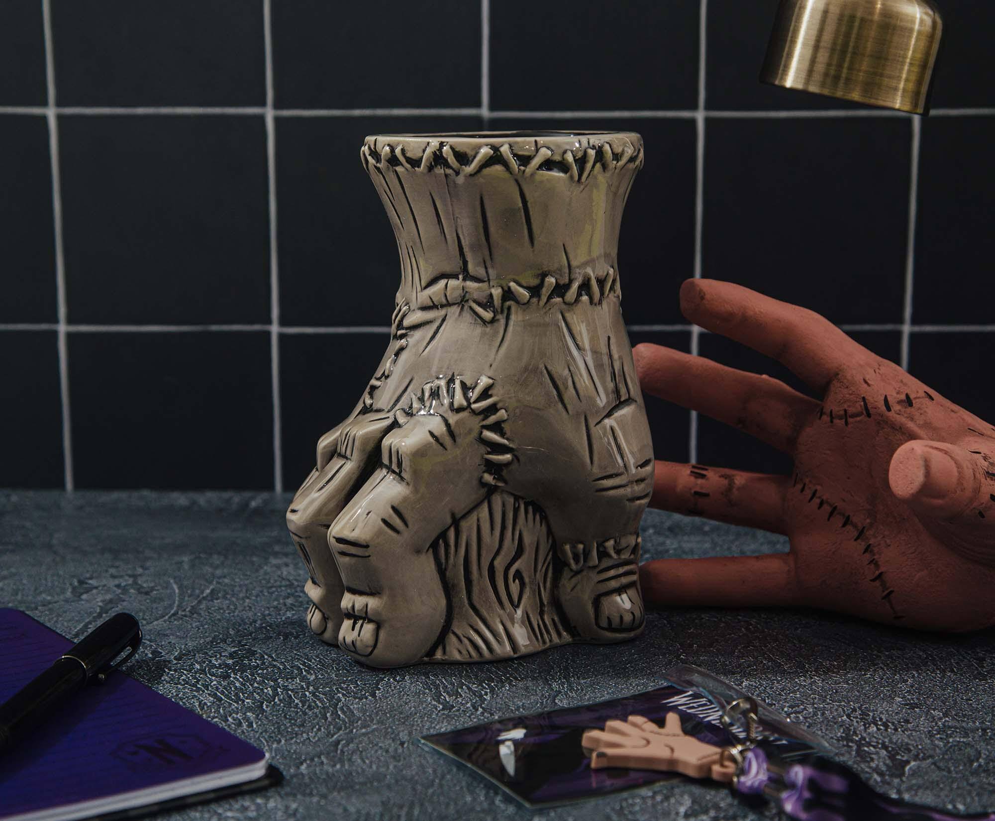Alt View 10. ThinkGeek - Geeki Tikis The Addams Family Thing Ceramic Mug | Holds 28 Ounces - Beige.