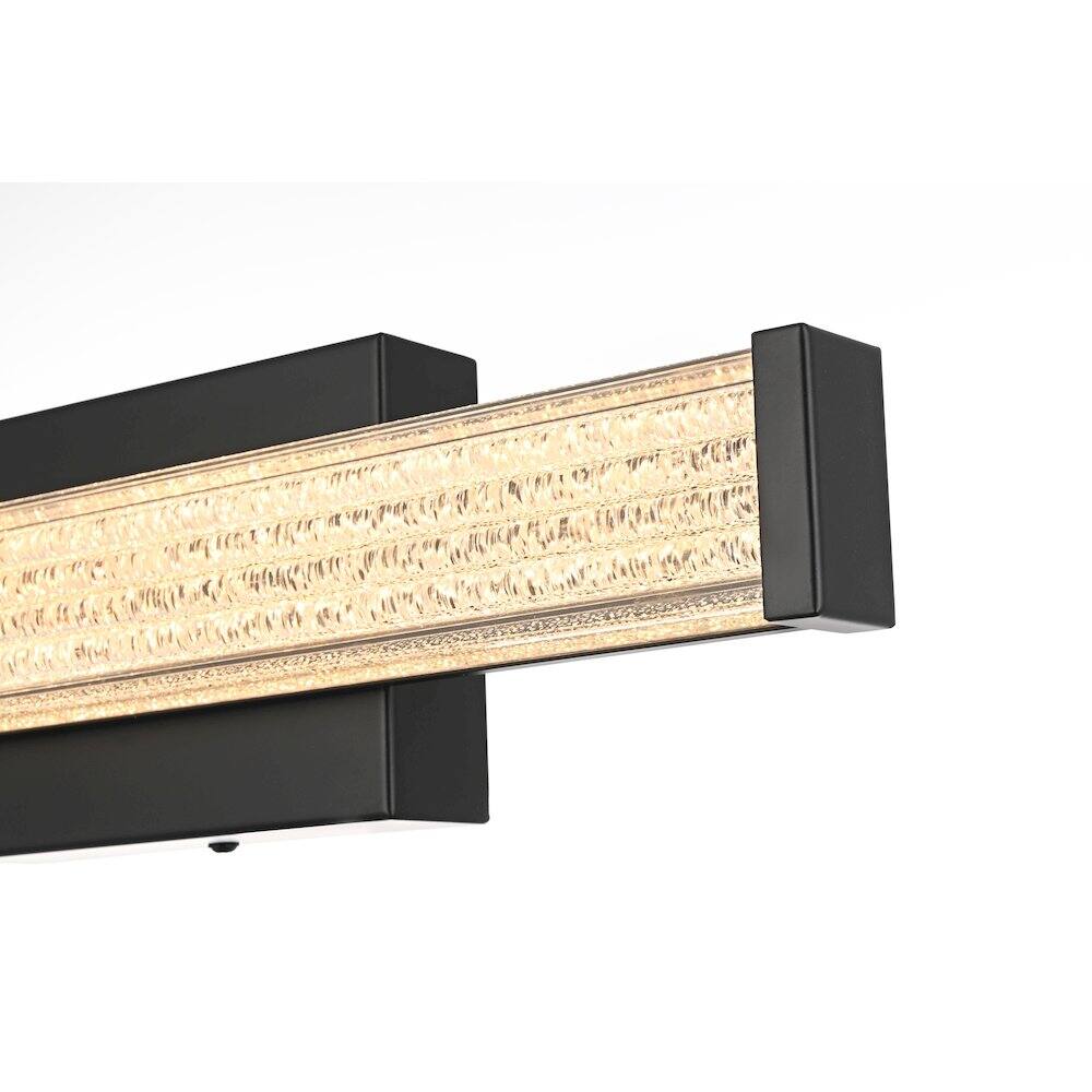 Alt View 2. Living District - Jaxx 16 Inch Led Wall Sconce In Black - Black.