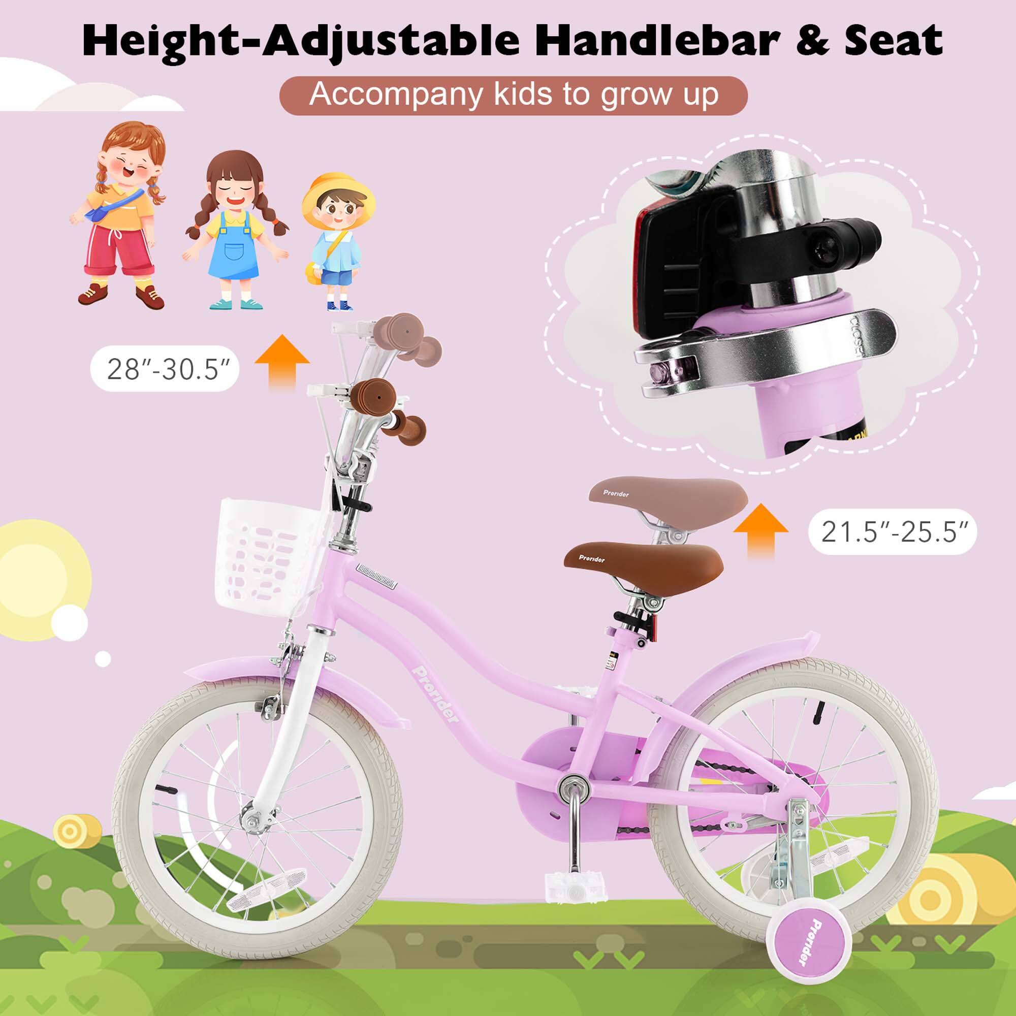Height-Adjustable Handlebar & Seat  
Accompany kids to grow up  

28"-30.5"  

21.5"-25.5"