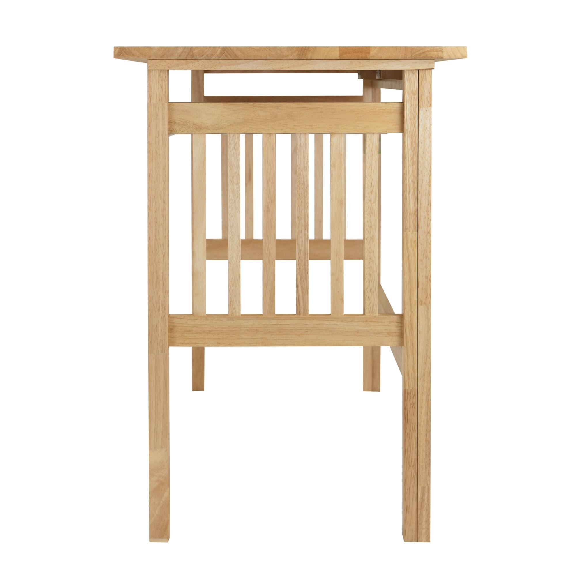 Alt View 6. Winsome Wood - Mission Foldable Computer Desk - Natural.