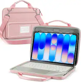 Fintie - Shockproof Sleeve Case for MacBook Neo 13 Inch (A3404, 2026) Protective Carrying Cover Water-Resistant Bag with Handle - Blush