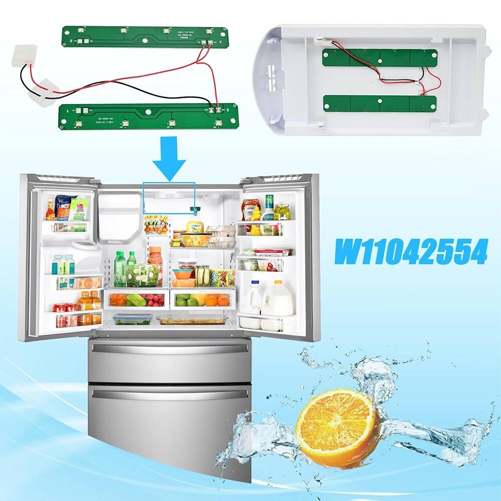 Back. ACJPR - Refrigerator LED Light Module PCB for Whirlpool/Maytag/Amana, White.