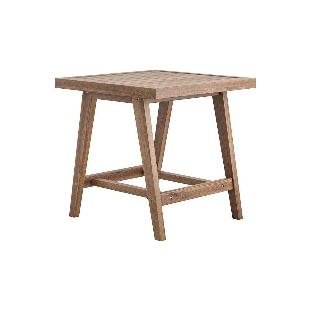 Alt View 4. New Classic Furniture - Ashton Wood Patio End Table in Natural - Brown.