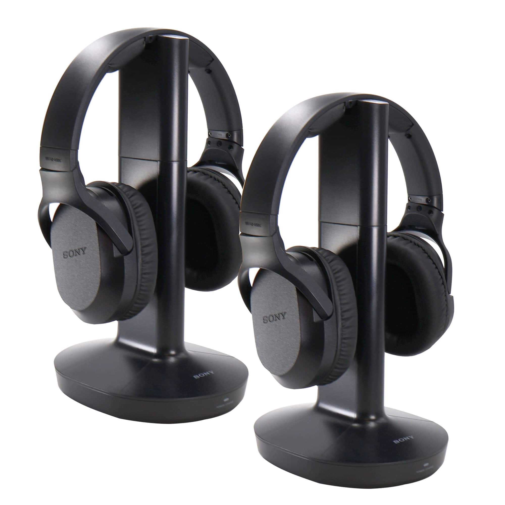 2x Sony RF400 Wireless Home Theater Headphones for Watching TV (WHRF400) - Black