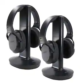 2x Sony RF400 Wireless Home Theater Headphones for Watching TV (WHRF400) - Black