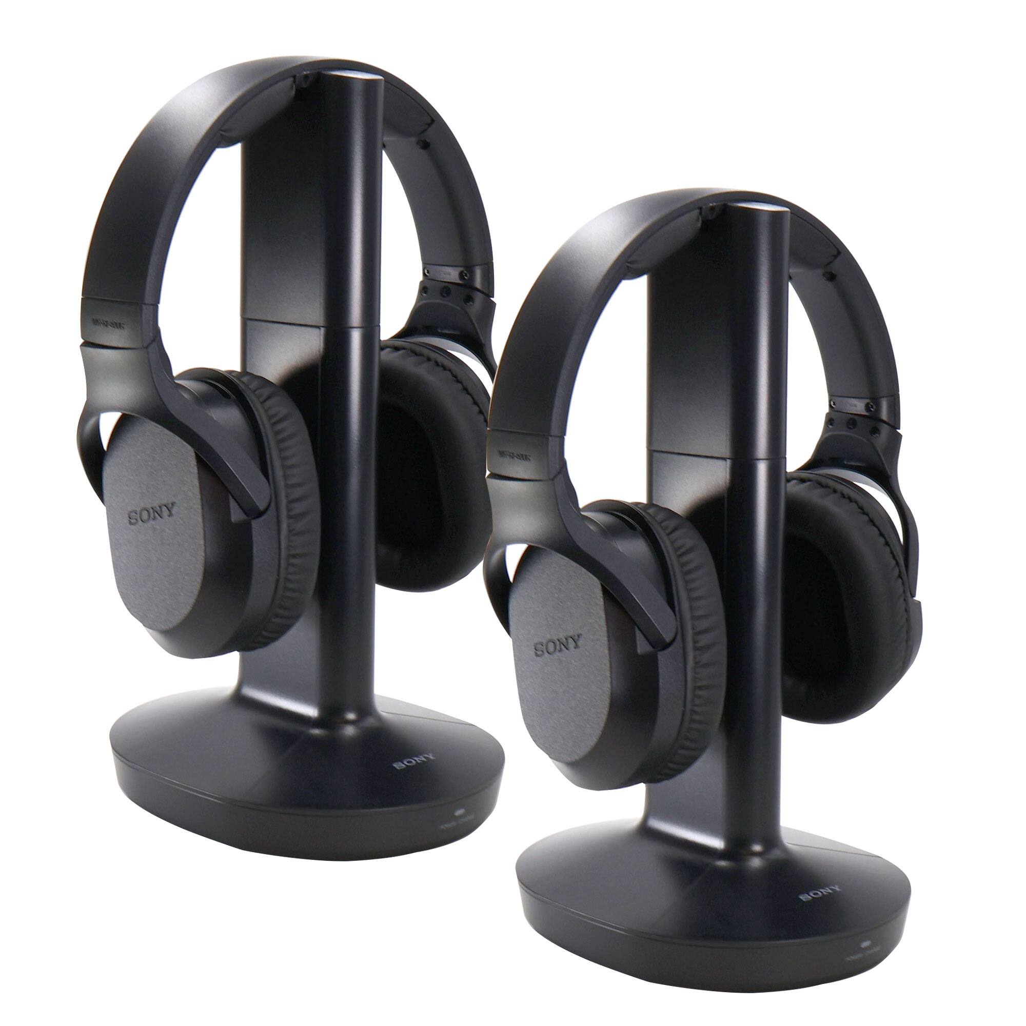 2x Sony RF400 Wireless Home Theater Headphones for Watching TV (WHRF400) - Black