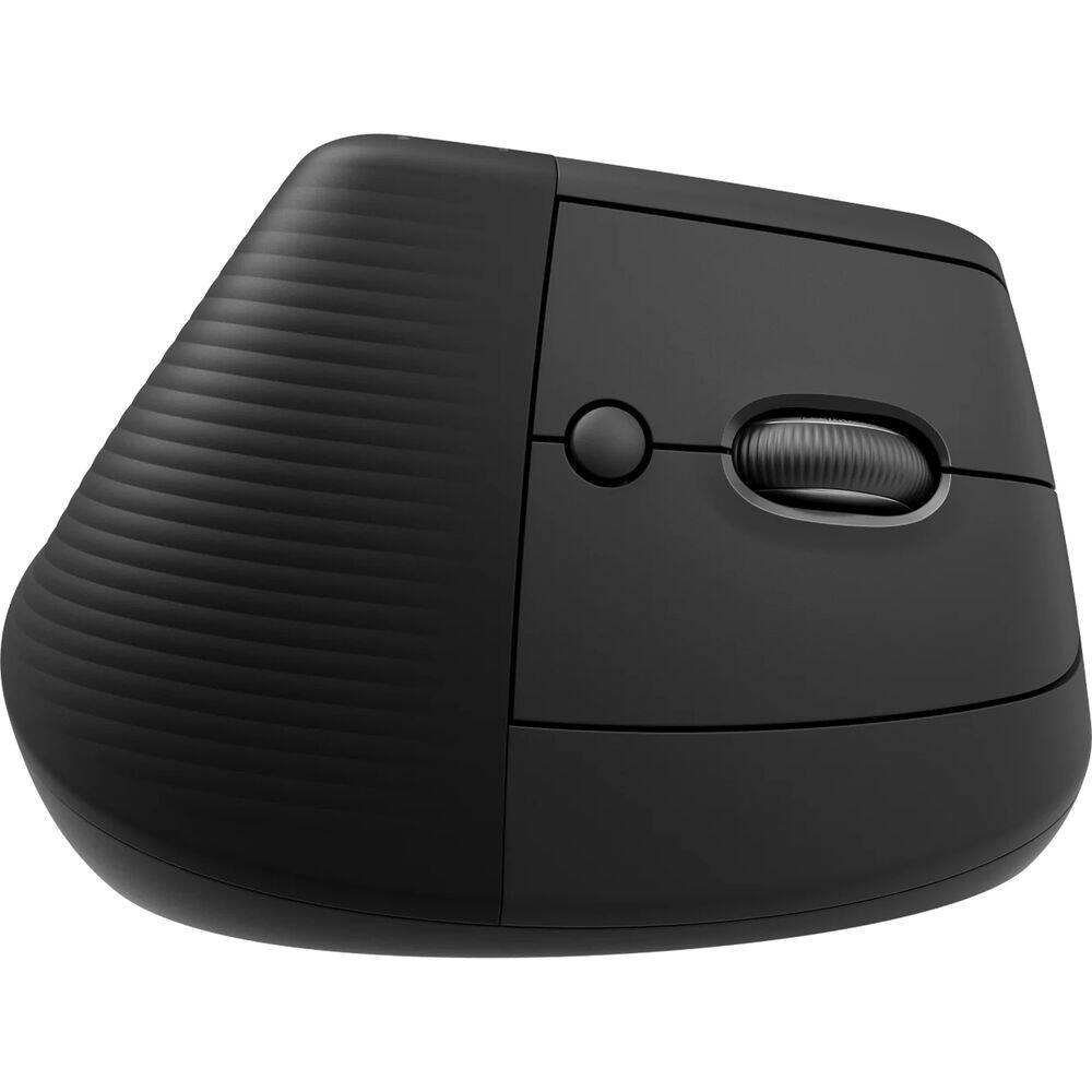 Alt View 2. Logitech - Logitech Lift Vertical Ergonomic Wireless Mouse (Graphite) Bundle - Graphite.