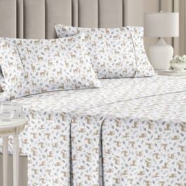 CGK Linens - 4 Piece Christmas Pattern Sheet Set - Soft, Wrinkle-Resistant Holiday Bedding - Queen - Reindeers