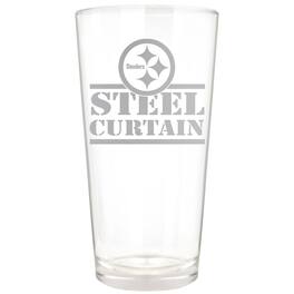Great American Products - Pittsburgh Steelers Etched 16oz. Rally Cry Pint Glass - Multicolor