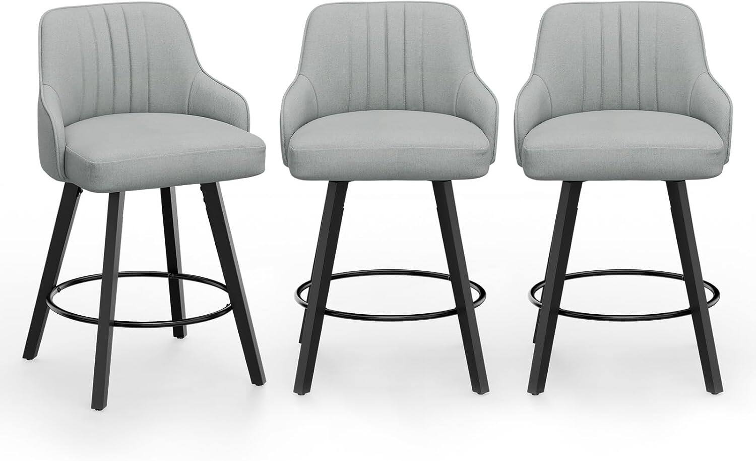 Grey Fabric-Set of 3