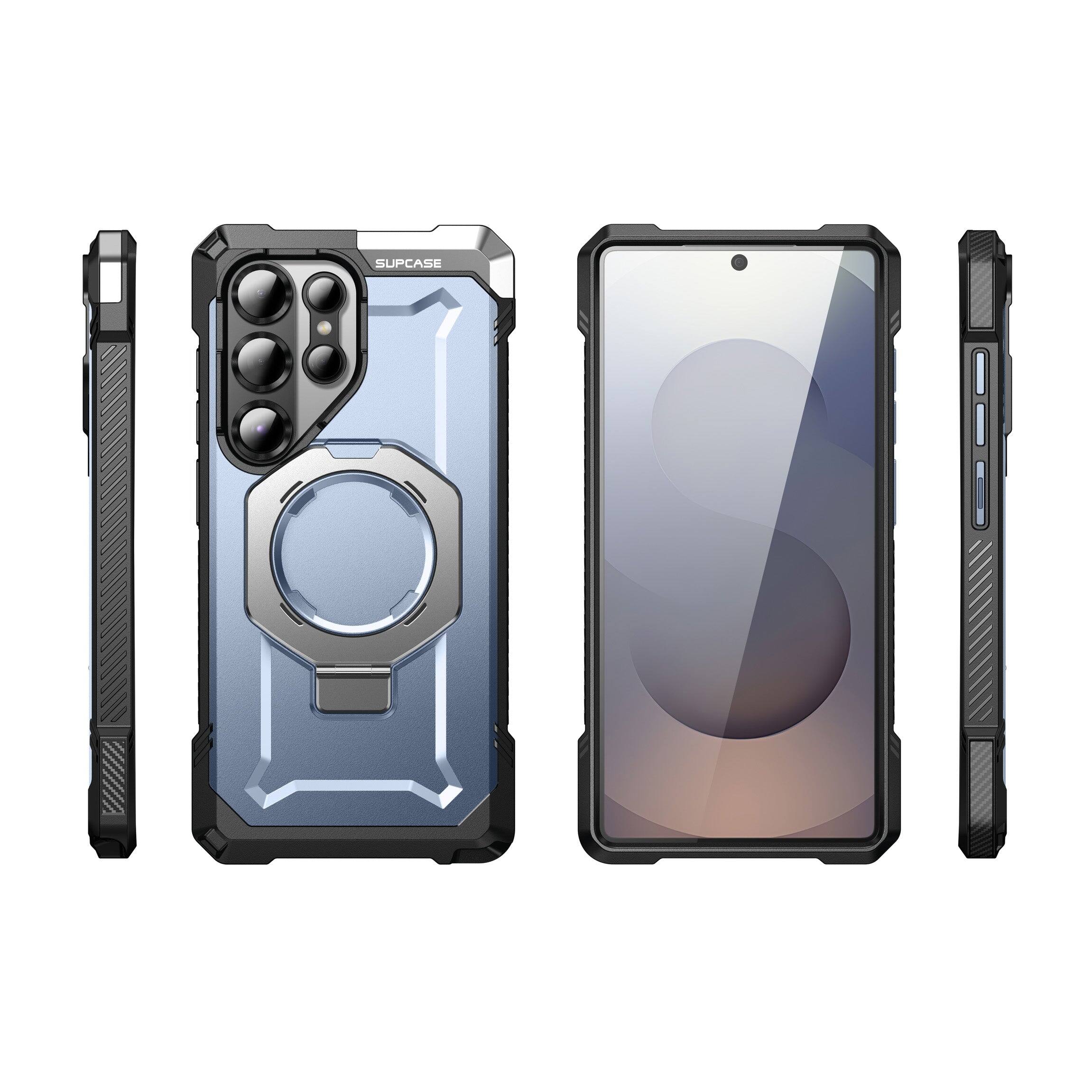 Alt View 9. SUPCASE - Galaxy S25 Ultra UB Grip MagSafe Phone Case - Blue.