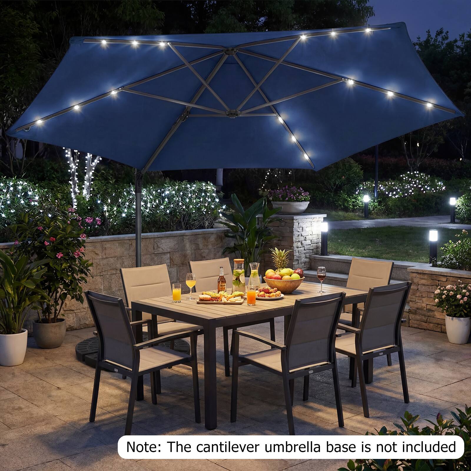 Note: The cantilever umbrella base is not included