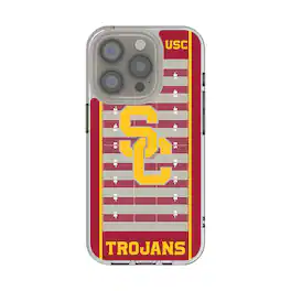 Keyscaper - NCAA - USC Trojans iPhone Clear Football Field Design Case - 14 - Multicolor