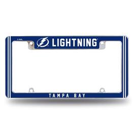 Rico Industries - Tampa Bay Lightning Chrome Metal License Plate Frame with Full Frame Team Color Graphics - Multi