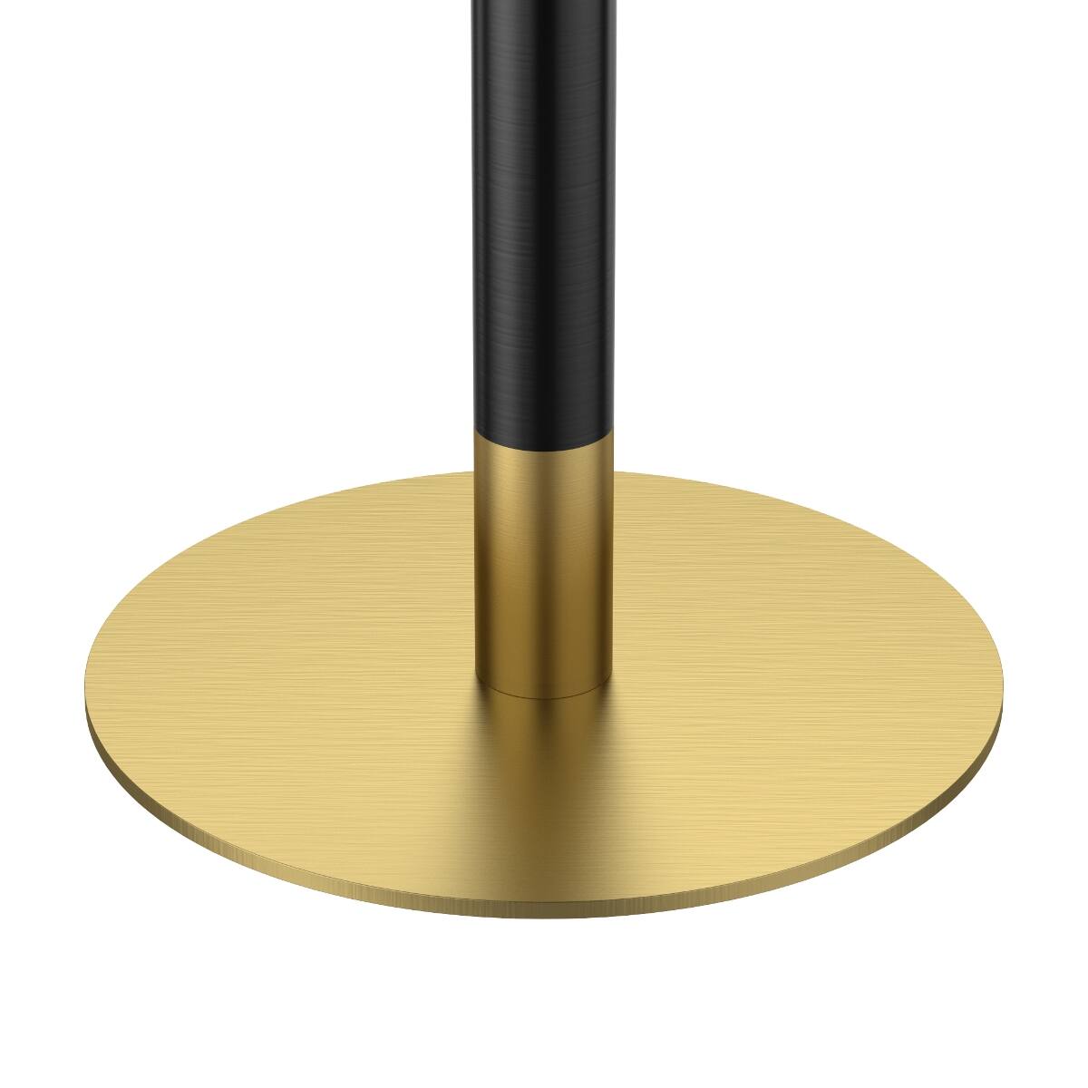 Alt View 4. Loheer - Loheer 31.5 inch Square Dining Table with Sintered Stone Tabletop, Black and Gold - Black and Gold.