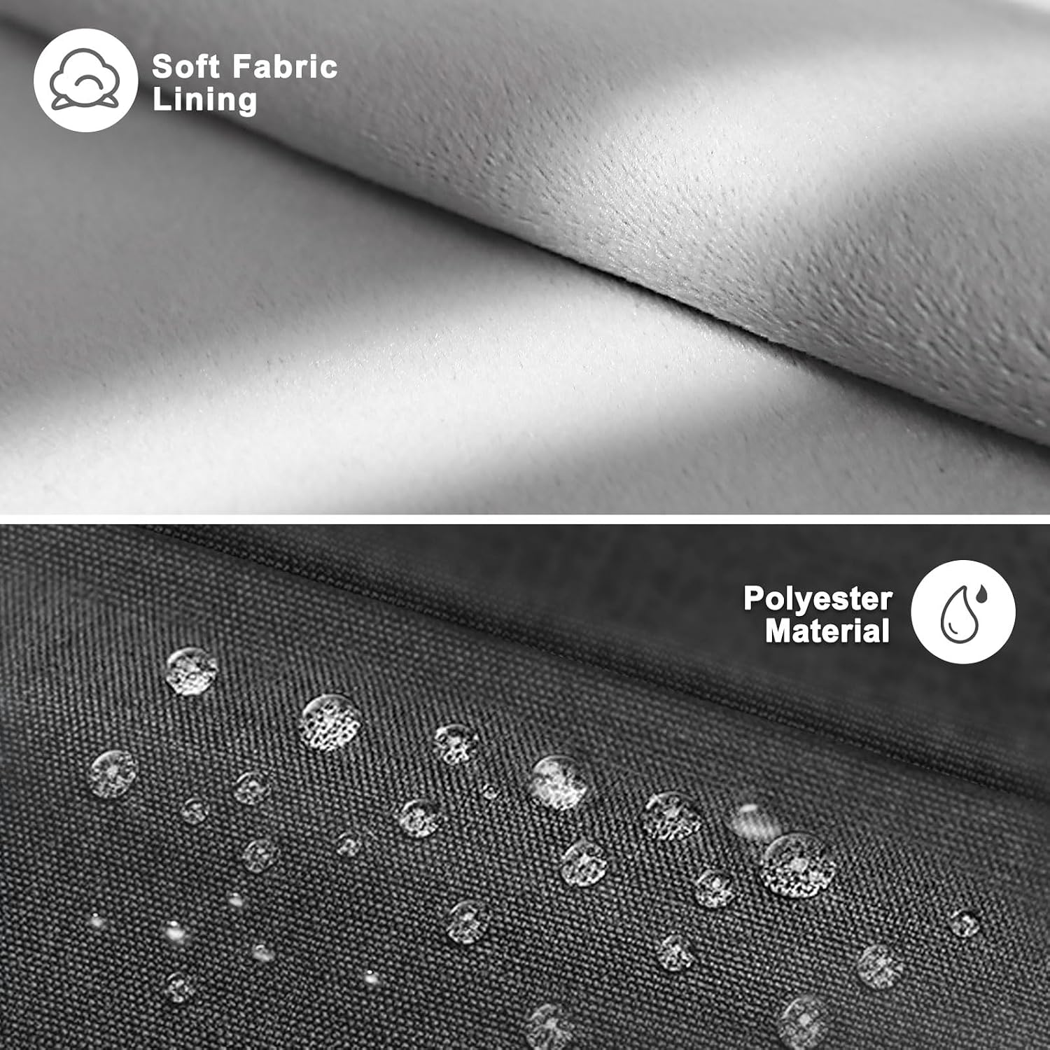 Soft Fabric Lining  
Polyester Material