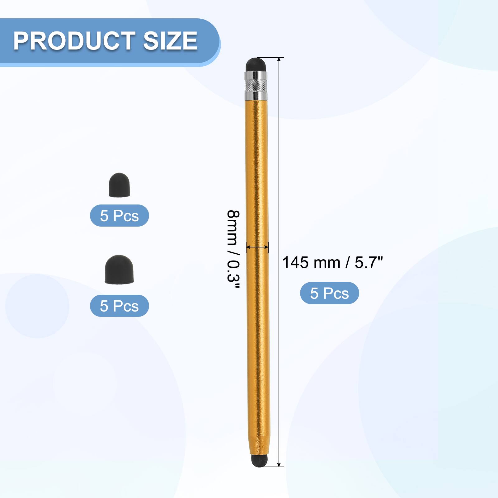 PRODUCT SIZE

5 Pcs

8mm / 0.3"

145 mm / 5.7"

5 Pcs