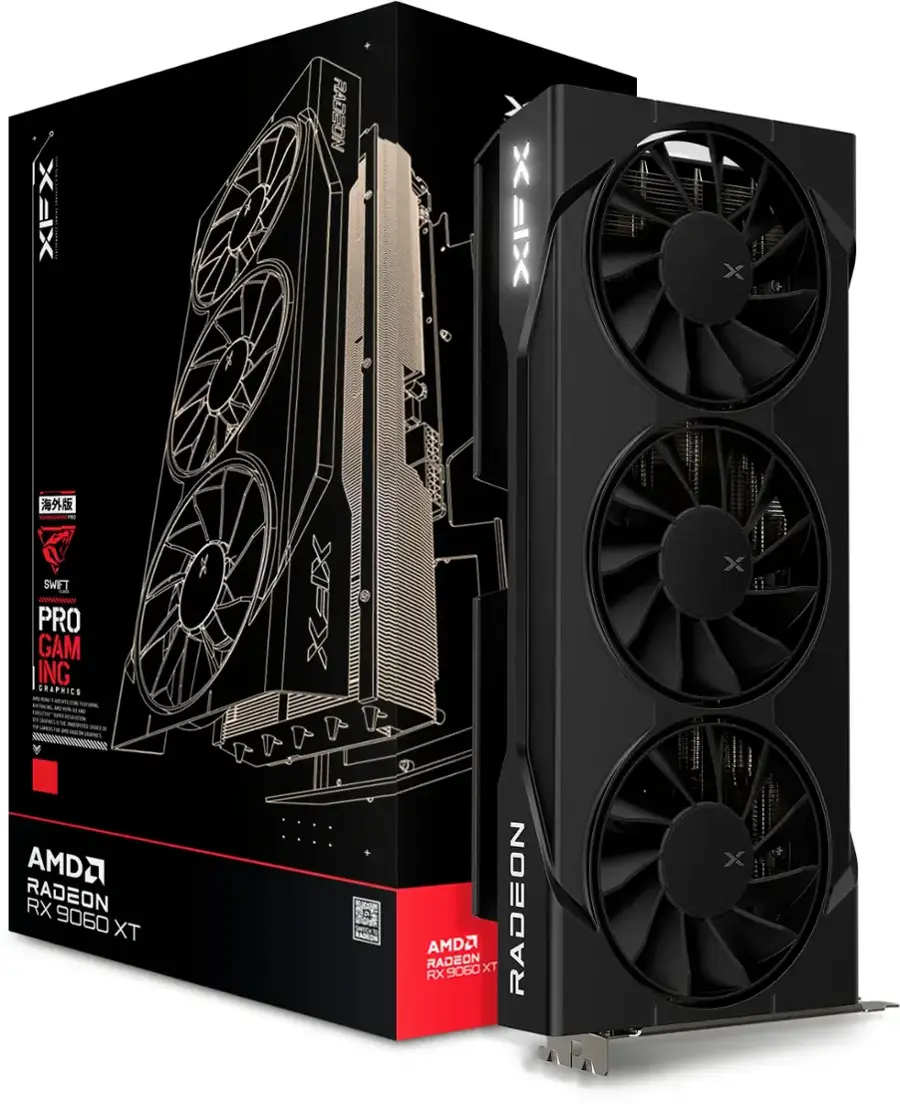 XFX Swift AMD Radeon RX 9060XT 16GB GDDR6 PCI Express 5.0 Gaming XFX Swift AMD Radeon RX 9060XT 16GB GDDR6 PCI Express 5.0 Gaming