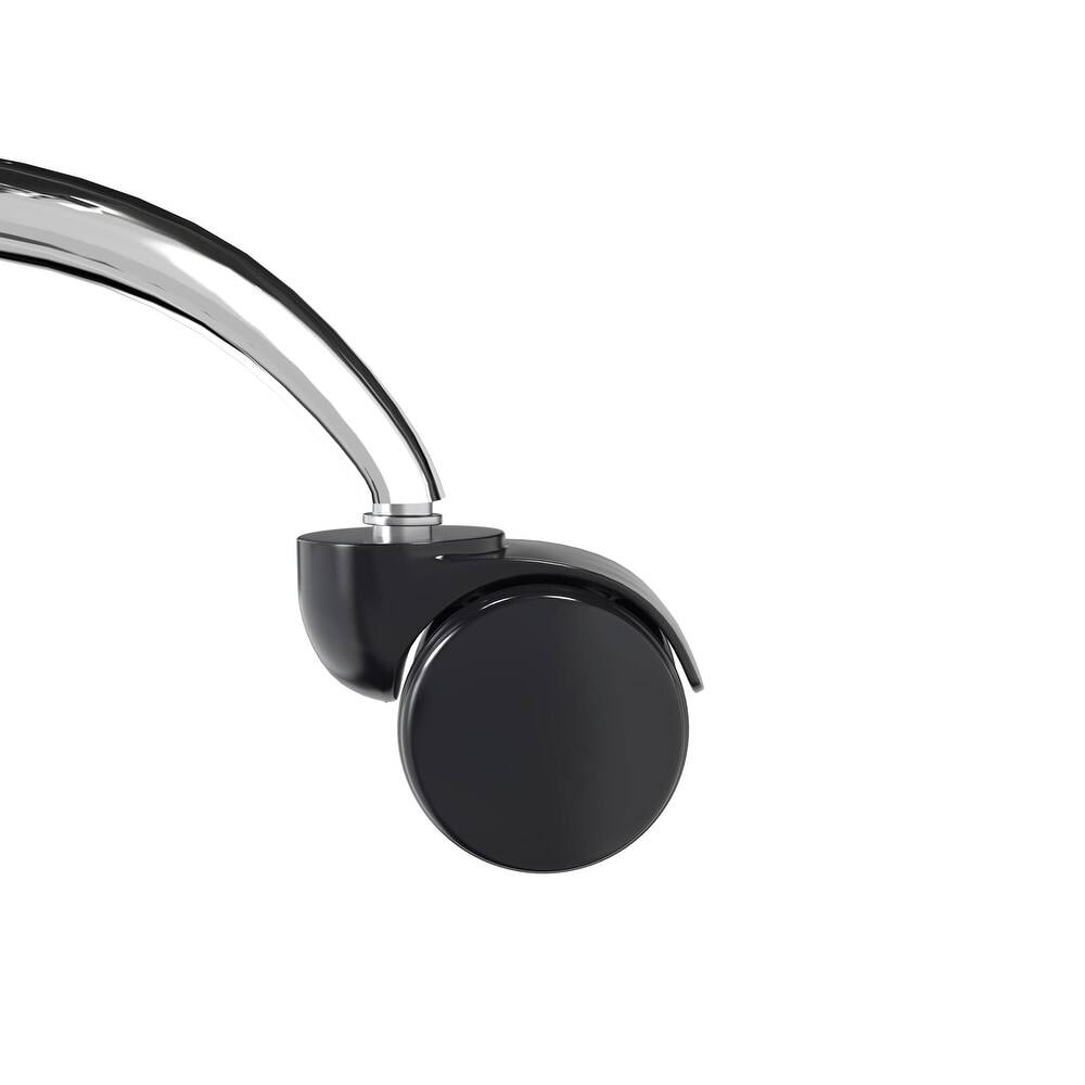 Alt View 7. LeisureMod - Evander Adjustable High-Back Office Chair Upholstered Leather Seat with Swivel and Tilt Ergonomic Desk Chair - Black.