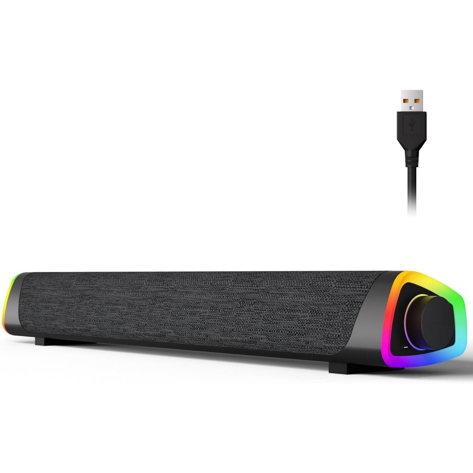 Front. Dazzed Corner - Gray Bluetooth Computer Speakers - Black.