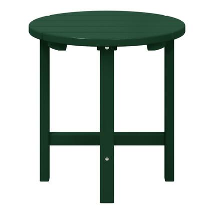 Front. WestinTrends - WestinTrends Dylan Adirondack Round Outdoor Side Table - Dark Green.