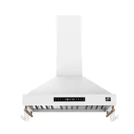 Forno Appliances - 36 inches - Externally Vented - Wall Range Hood - White