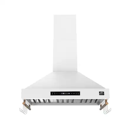 Front. Forno Appliances - Venezia 36" Wall-Mounted Range Hood with Touch Controls and Baffle Filters - White.