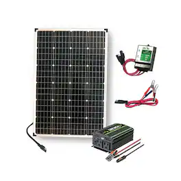 Nature Power - 110 Watt Power Kit with 300 Watt Inverter & 11 Amp Charge Controller