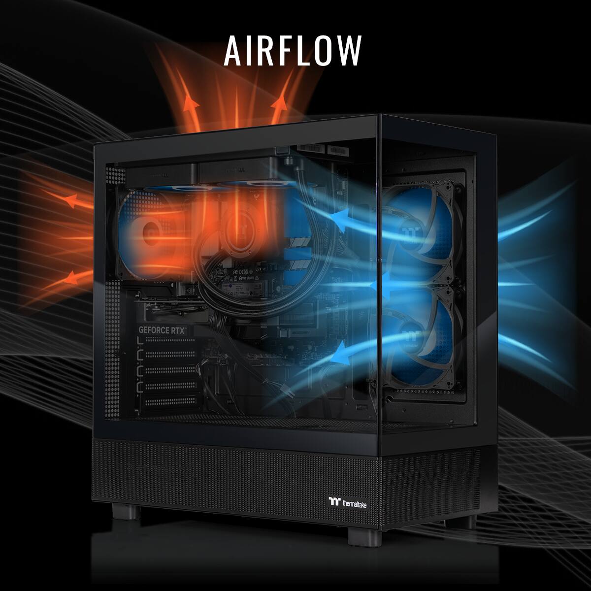 The text in the image is:

"AIRFLOW"