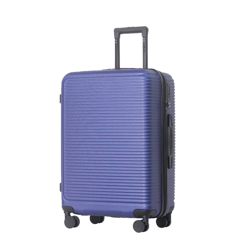 Alt View 4. Bestier - 3-Piece ABS Hardshell Luggage Set (20”/24”/28”) with Spinner Wheels, TSA Lock & Lightweight Design - Dark Blue.