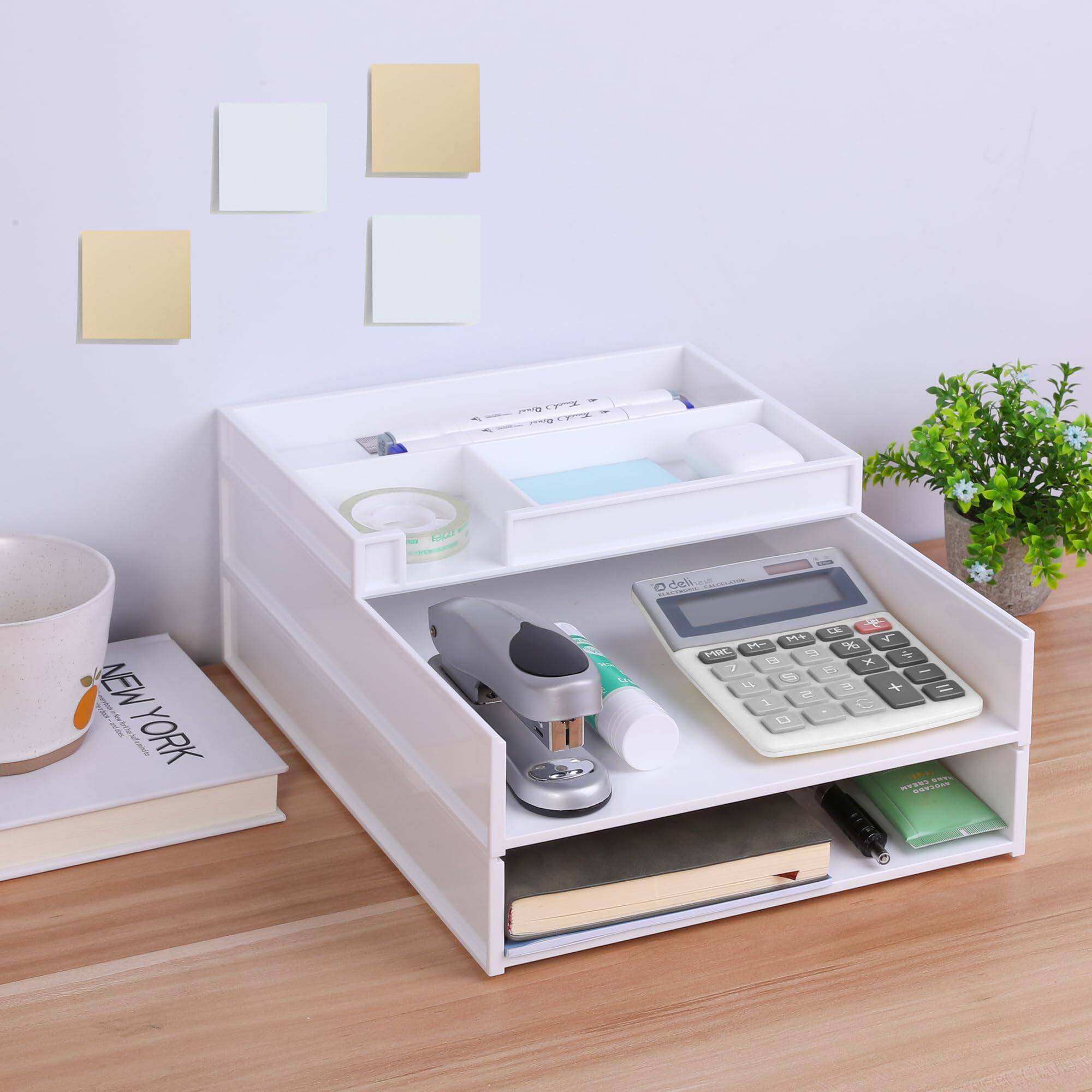 Dapper Styles 3 Tier Stackable Letter Tray Paper Organizer Desk For ...