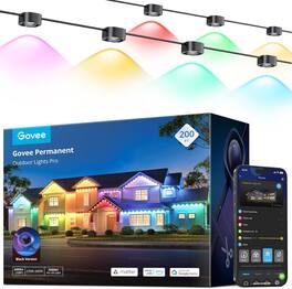 Govee - 200ft Black Permanent Outdoor String Lights Pro