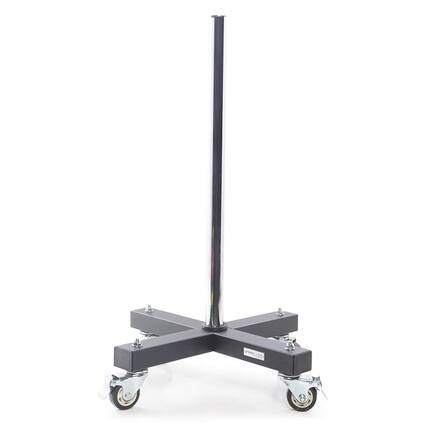 Front. Power Systems - Vertical Bumper Plate Storage Rack – Portable 800 lb Vertical Plate Rack with Casters - Black.