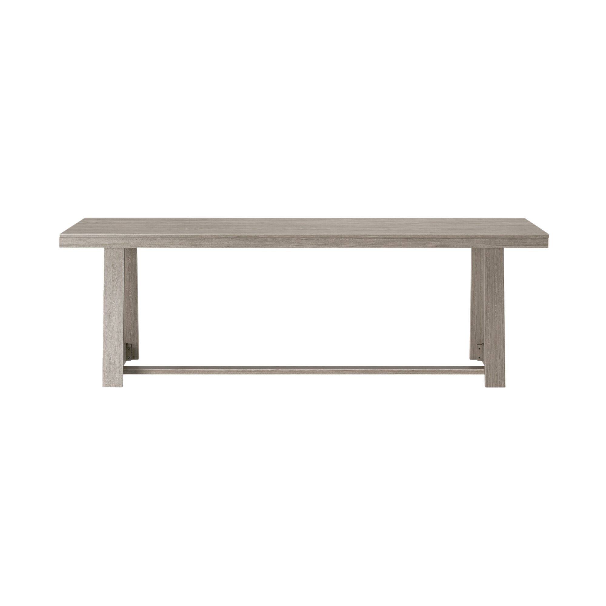 Alt View 3. Plank+Beam - Classic Rectangular Dining Room Table (94in / 2380mm), Seashell Wirebrush - Seashell Wirebrush.