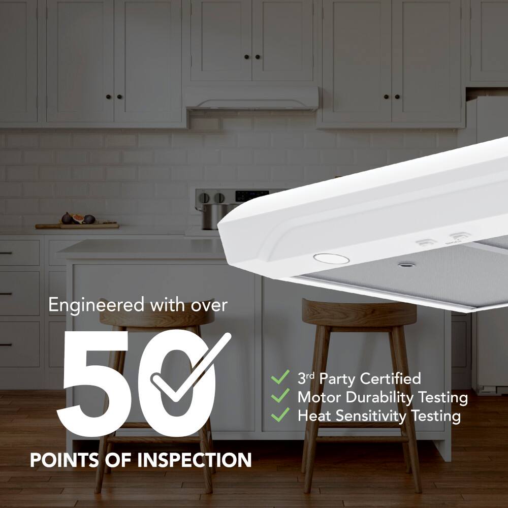 Engineered with over 50 points of inspection, 3rd party certified motor durability testing, and heat sensitivity testing.